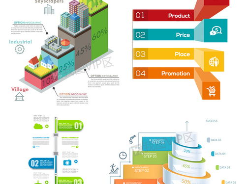 PPT立体信息图表免扣素材模板 一站式资源与咨询服务